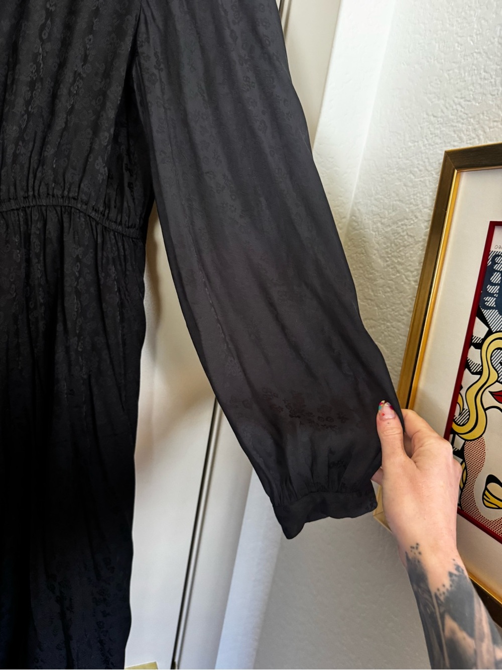 Scotch & Soda Black Long-Sleeve Button-Front Midi Dress - Picture 4 of 6